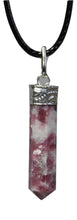 Load image into Gallery viewer, Lepidolite Natural Polished Faceted Crystal Pendant Point & 18" Cord Necklace |Reiju