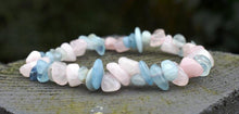 Load image into Gallery viewer, Rose Quartz & Aquamarine Crystal Bracelet