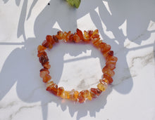 Load image into Gallery viewer, Carnelian Natural Crystal Stone Chips Bracelet Handmade |Reiju