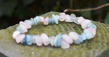 Load image into Gallery viewer, Rose Quartz & Aquamarine Crystal Bracelet