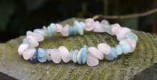 Load image into Gallery viewer, Rose Quartz & Aquamarine Crystal Bracelet