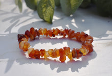 Load image into Gallery viewer, Carnelian Natural Crystal Stone Chips Bracelet Handmade |Reiju