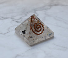 Load image into Gallery viewer, Rainbow Moonstone Small Crystal Orgone Pyramid