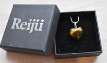 Load image into Gallery viewer, Tigers Eye Crystal Heart 925 Silver Pendant Inc 18" Silver Necklace & Gift Box