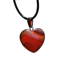 Load image into Gallery viewer, Carnelian Crystal Heart Pendant