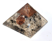 Load image into Gallery viewer, Large Rainbow Moonstone Crystal Stones Orgone/Orgonite Pyramid