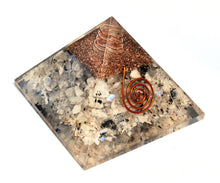 Load image into Gallery viewer, Large Rainbow Moonstone Crystal Stones Orgone/Orgonite Pyramid