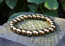 Load image into Gallery viewer, Pyrite Crystal Beaded Bracelet