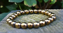 Load image into Gallery viewer, Pyrite Crystal Beaded Bracelet