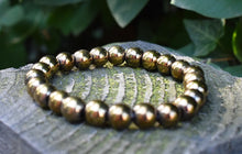 Load image into Gallery viewer, Pyrite Crystal Beaded Bracelet