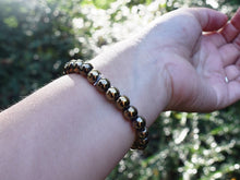 Load image into Gallery viewer, Pyrite Crystal Beaded Bracelet