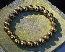 Load image into Gallery viewer, Pyrite Crystal Beaded Bracelet