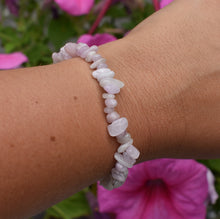 Load image into Gallery viewer, Kunzite Natural Crystal Stone Chips Elasticated Bracelet |Reiju