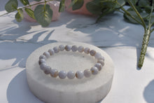 Load image into Gallery viewer, Blue Lace Agate Polished Beads Crystal Bracelet