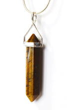 Load image into Gallery viewer, Tigers Eye Crystal 925 Silver Pendant & 18" Silver Chain Necklace