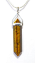 Load image into Gallery viewer, Tigers Eye Crystal 925 Silver Pendant & 18" Silver Chain Necklace