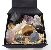 Load image into Gallery viewer, Large Natural Raw Crystal Chunk Quartz, Obsidian,Tigers Eye Hematite etc In Gift Set Box |Reiju