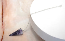 Load image into Gallery viewer, Lepidolite Crystal Stone Dowsing Pendulum Gift Wrapped