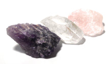 Load image into Gallery viewer, RAC Rose Quartz Amethyst & Clear Quartz Natural Crystal Chunk Set