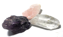 Load image into Gallery viewer, RAC Rose Quartz Amethyst &amp; Clear Quartz Natural Crystal Chunk Set