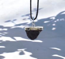 Load image into Gallery viewer, Small Black Tourmaline Pendant Necklace – Natural Crystal Protection Stone with Cord|Reiju