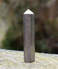 Load image into Gallery viewer, Gold Pyrite " Fools Gold" Crystal Stone Polished Terminated & Faceted Point Stick Gift Wrapped
