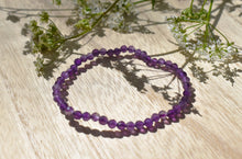 Load image into Gallery viewer, Amethyst Faceted Crystal Bracelet