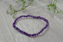 Load image into Gallery viewer, Amethyst Faceted Crystal Bracelet