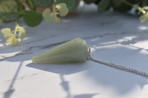Green Aventurine Crystal Gemstone Dowsing Pendulum