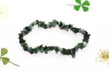 Load image into Gallery viewer, Emerald Crystal Stone Elasticated Bracelet