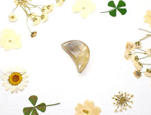 Load image into Gallery viewer, 100% Natural & Unique Brazilian Citrine Crystal Polished & Carved Small 'Quarter' Moon Inc Benefits Tag