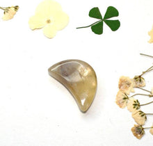 Load image into Gallery viewer, 100% Natural & Unique Brazilian Citrine Crystal Polished & Carved Small 'Quarter' Moon Inc Benefits Tag