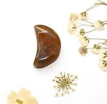 Load image into Gallery viewer, 100% Natural & Unique Brazilian Citrine Crystal Polished & Carved Small 'Quarter' Moon Inc Benefits Tag