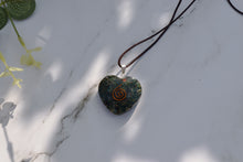 Load image into Gallery viewer, Bloodstone Crystal Orgone Heart Pendant