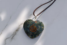 Load image into Gallery viewer, Bloodstone Crystal Orgone Heart Pendant