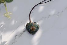 Load image into Gallery viewer, Bloodstone Crystal Orgone Heart Pendant