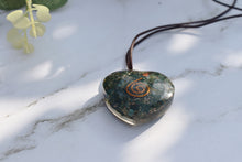 Load image into Gallery viewer, Bloodstone Crystal Orgone Heart Pendant