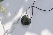 Load image into Gallery viewer, Bloodstone Crystal Orgone Heart Pendant