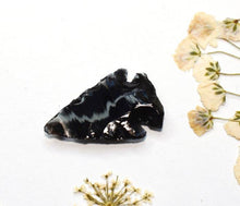 Load image into Gallery viewer, Black Obsidian Natural Crystal Stone Carved Arrowhead (Dragon Glass)
