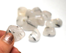 Load image into Gallery viewer, Tourmalinated Quartz Crystal Tumble Stone