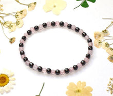 Load image into Gallery viewer, MOTHERS DAY 🌸Rose Quartz & Hematite Crystal Beaded Bracelet - | reiju