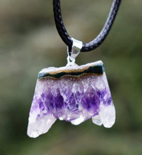 Load image into Gallery viewer, Amethyst Natural Crystal Cluster Pendant & 18" Cord Necklace |Reiju