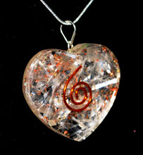 Load image into Gallery viewer, Selenite Crystal Heart Orgone Pendant