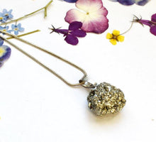 Load image into Gallery viewer, Pyrite " Fools Gold" Crystal Raw Pendant