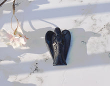 Load image into Gallery viewer, Black Tourmaline Hand Carved Crystal Stone 'Protection' Angel - Reiju