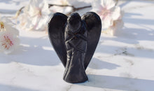 Load image into Gallery viewer, Black Tourmaline Hand Carved Crystal Stone 'Protection' Angel - Reiju