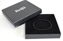 Load image into Gallery viewer, Black Obsidian Beaded Elasticated Bracelet