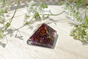 Ruby Crystal Small Orgone Pyramid