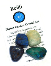 Load image into Gallery viewer, Throat Chakra Crystal Tumble Stone Healing Set