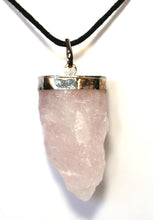 Load image into Gallery viewer, Rose Quartz Raw Crystal &#39;Stone of Love&#39; Pendant